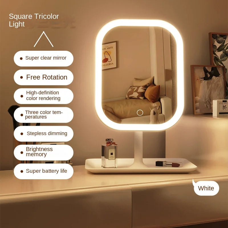 Dimmable LED Stand mirror