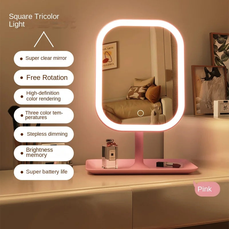 Dimmable LED Stand mirror