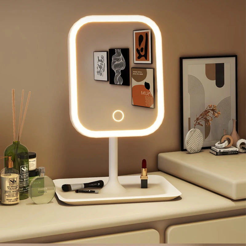 Dimmable LED Stand mirror